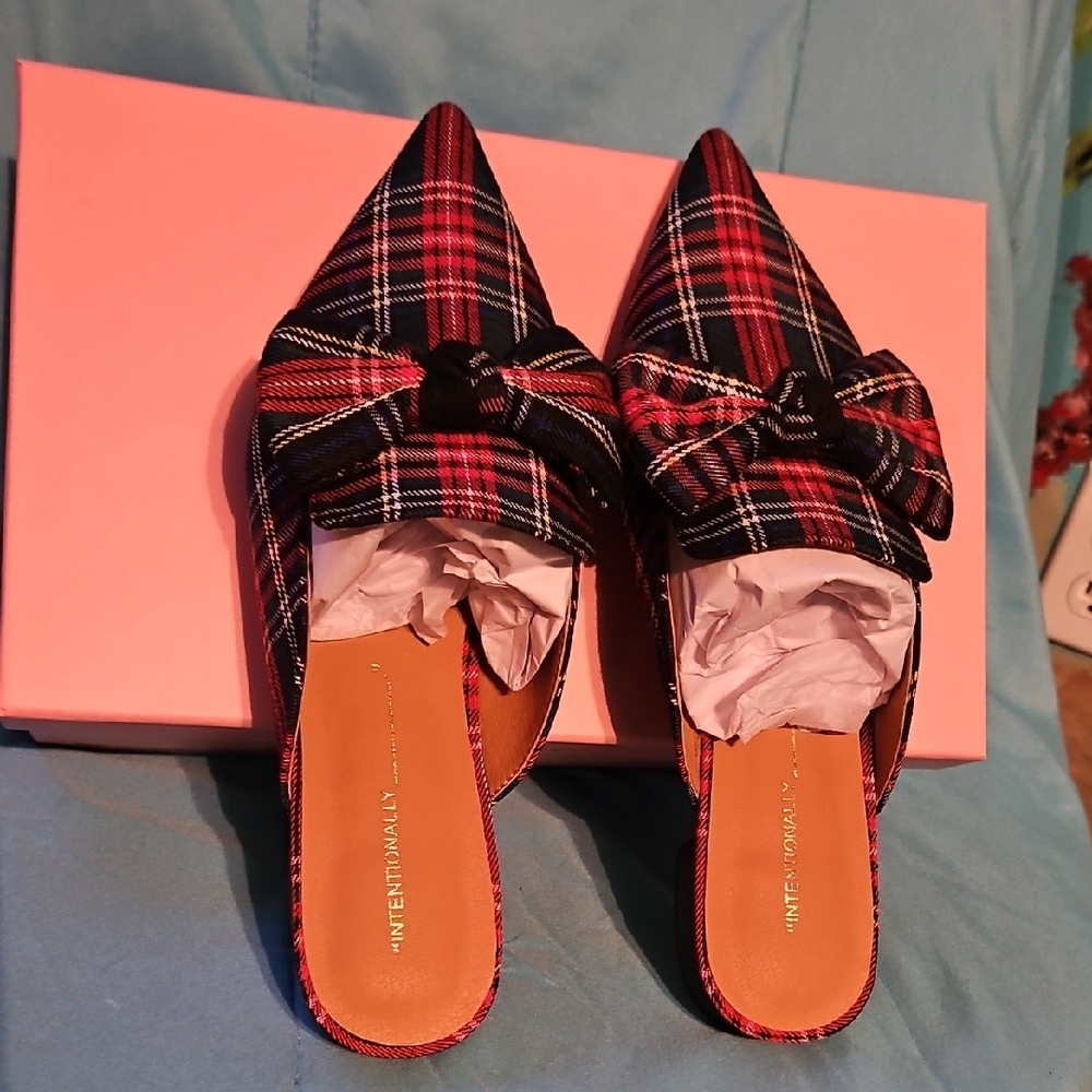 Women's Plaid Mules